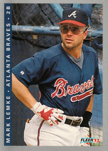 1993 Fleer #368 Mark Lemke VG Atlanta Braves 