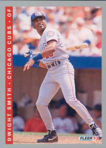 1993 Fleer #384 Dwight Smith VG Chicago Cubs 