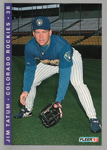 1993 Fleer #416 Jim Tatum VG RC Rookie Colorado Rockies 