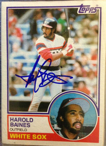 SOLD 1148 Harold Baines Autographed 1983 Topps #177