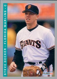 1993 Fleer #425 Steve Decker VG Florida Marlins 