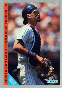 1993 Fleer #523 Benito Santiago VG San Diego Padres 