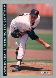 1993 Fleer #527 Dave Burba VG San Francisco Giants 