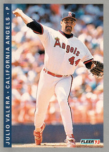 1993 Fleer #578 Julio Valera VG California Angels 