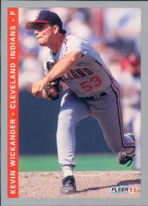 1993 Fleer #602 Kevin Wickander VG Cleveland Indians 