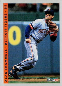 1993 Fleer #613 Alan Trammell VG Detroit Tigers 