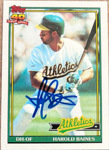 Harold Baines Autographed 1991 Topps #166
