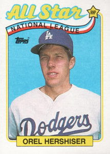 1988 Topps #40 Dodgers HOF Orel Hershiser Baseball Card