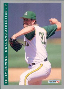 1993 Fleer #662 Kelly Downs VG Oakland Athletics 