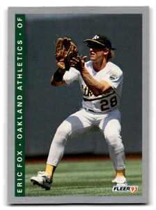1993 Fleer #663 Eric Fox VG Oakland Athletics 