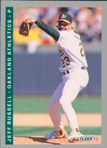 1993 Fleer #668 Jeff Russell VG Oakland Athletics 