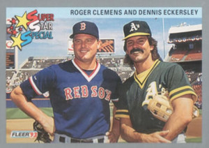 1993 Fleer #717 Roger Clemens/Dennis Eckersley VG Boston Red Sox/Oakland Athletics 