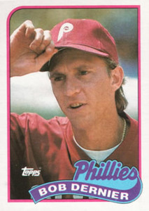 1989 Topps #418 Bob Dernier NM-MT Philadelphia Phillies 