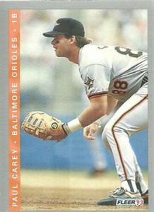1993 Fleer Final Edition #158 Paul Carey NM-MT  RC Rookie Baltimore Orioles 