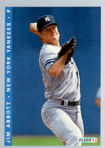 1993 Fleer Final Edition #242 Jim Abbott NM-MT  New York Yankees 