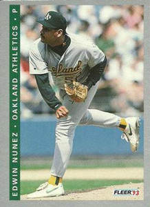 1993 Fleer Final Edition #260 Edwin Nunez NM-MT  Oakland Athletics 