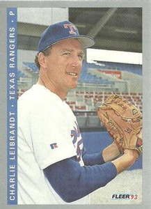 1993 Fleer Final Edition #280 Charlie Leibrandt NM-MT  Texas Rangers 