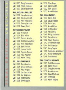 1993 Fleer Final Edition #299 Checklist F101-F200 NM-MT  Checklist 