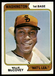 1974 Topps #250b Willie McCovey Washington Nat'l Lea VG San Diego Padres 