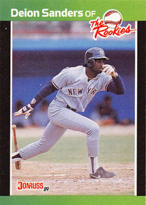 1989 Donruss Rookies #6 Deion Sanders NM-MT RC Rookie New York Yankees 