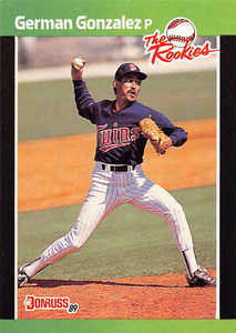 1989 Donruss Rookies #24 German Gonzalez NM-MT Minnesota Twins 
