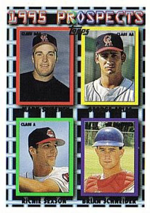 1995 Topps Traded and Rookies #122T Mark Sweeney/George Arias/Richie Sexson/Brian Schneider NM-MT  RC Rookie California 