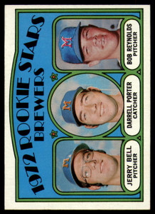 1972 Topps #162 Jerry Bell/Darrell Porter/Bob Reynolds Brewers Rookies VG RC Rookie Milwaukee Brewers 