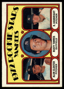 1972 Topps #124 Alan Closter/Rusty Torres/Roger Hambright Yankees Rookies VG RC Rookie New York Yankees 