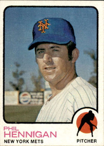 1973 Topps #107 Phil Hennigan VG New York Mets 