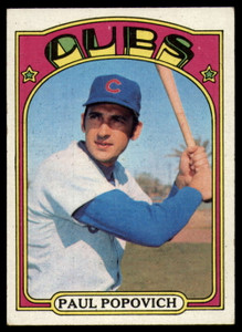 1972 Topps #512 Paul Popovich VG Chicago Cubs 
