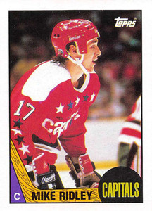 1987-88 Topps #8 Mike Ridley VG  Washington Capitals 