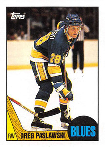1987-88 Topps #10 Greg Paslawski VG  RC Rookie St. Louis Blues 
