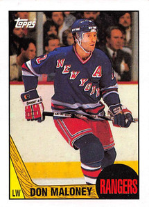 1987-88 Topps #49 Don Maloney VG  New York Rangers 