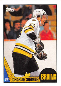 1987-88 Topps #52 Charlie Simmer VG  Boston Bruins 