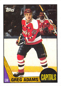 1987-88 Topps #139 Greg Adams VG  Washington Capitals 