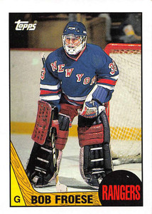 1987-88 Topps #195 Bob Froese VG  New York Rangers 