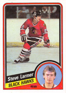 1984-85 Topps #30 Steve Larmer VG  Chicago Blackhawks 
