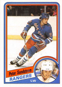 1984-85 Topps #116 Peter Sundstrom VG  RC Rookie New York Rangers 