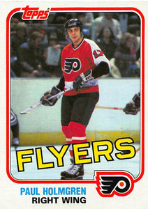 1981-82 Topps #E105 Paul Holmgren VG Philadelphia Flyers 