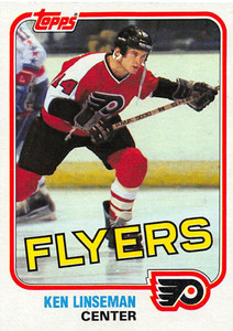 1981-82 Topps #E107 Ken Linseman VG Philadelphia Flyers 