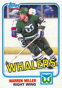 1981-82 Topps #E84 Warren Miller VG RC Rookie Hartford Whalers 