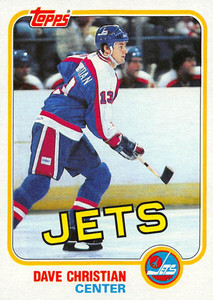 1981-82 Topps #7 Dave Christian VG Winnipeg Jets 