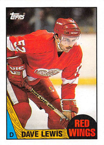 1987-88 Topps #37 Dave Lewis VG  Detroit Red Wings 