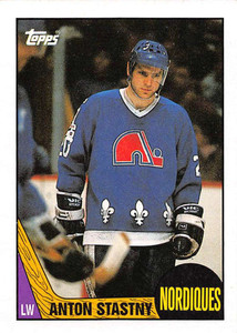 1987-88 Topps #185 Anton Stastny VG  Quebec Nordiques 