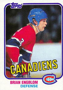 1981-82 Topps #10 Brian Engblom VG Montreal Canadiens 