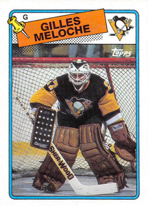 1988-89 Topps #8 Gilles Meloche VG Pittsburgh Penguins 