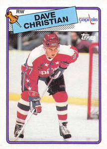1988-89 Topps #14 Dave Christian VG Washington Capitals 