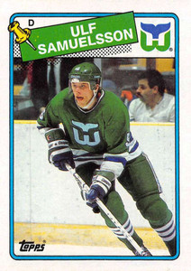 1988-89 Topps #136 Ulf Samuelsson VG Hartford Whalers 