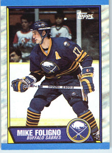 1989-90 Topps #78 Mike Foligno VG Buffalo Sabres 