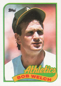 1989 Topps #605b Bob Welch COR NM-MT Oakland Athletics 